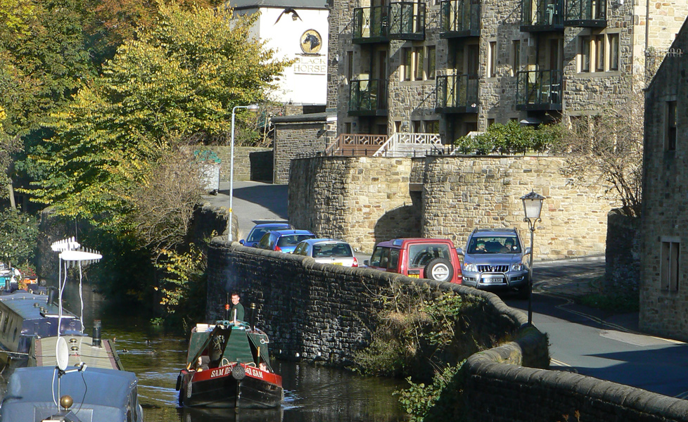 Sam navigating into skipton